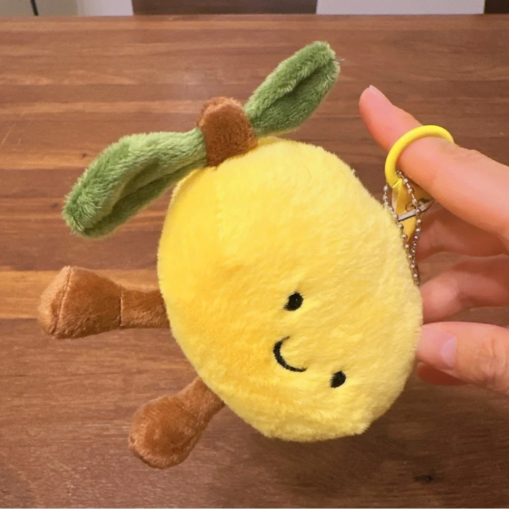 Cute Lemon Plush Keychain Soft Fruit Charm Kawaii Bag Pendant Gift New